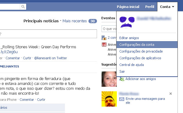 e-mails do facebook