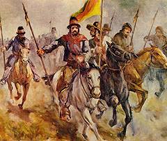 Quadro ilustrando tropas farroupilhas.