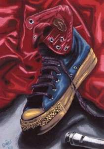 pintura feita com tinta guache